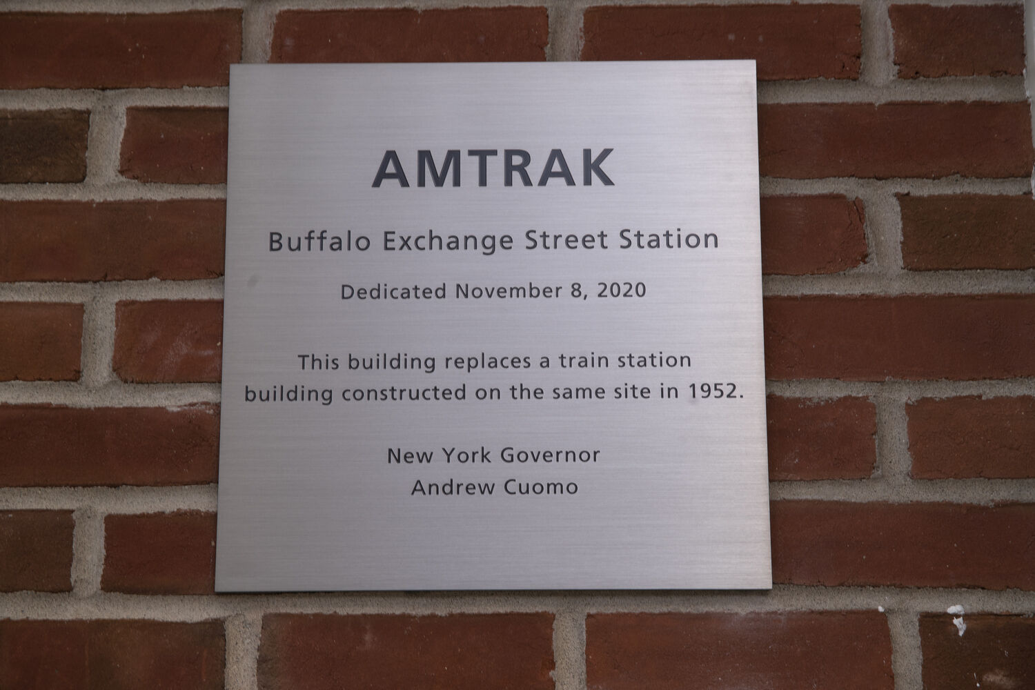 Dedication plaque